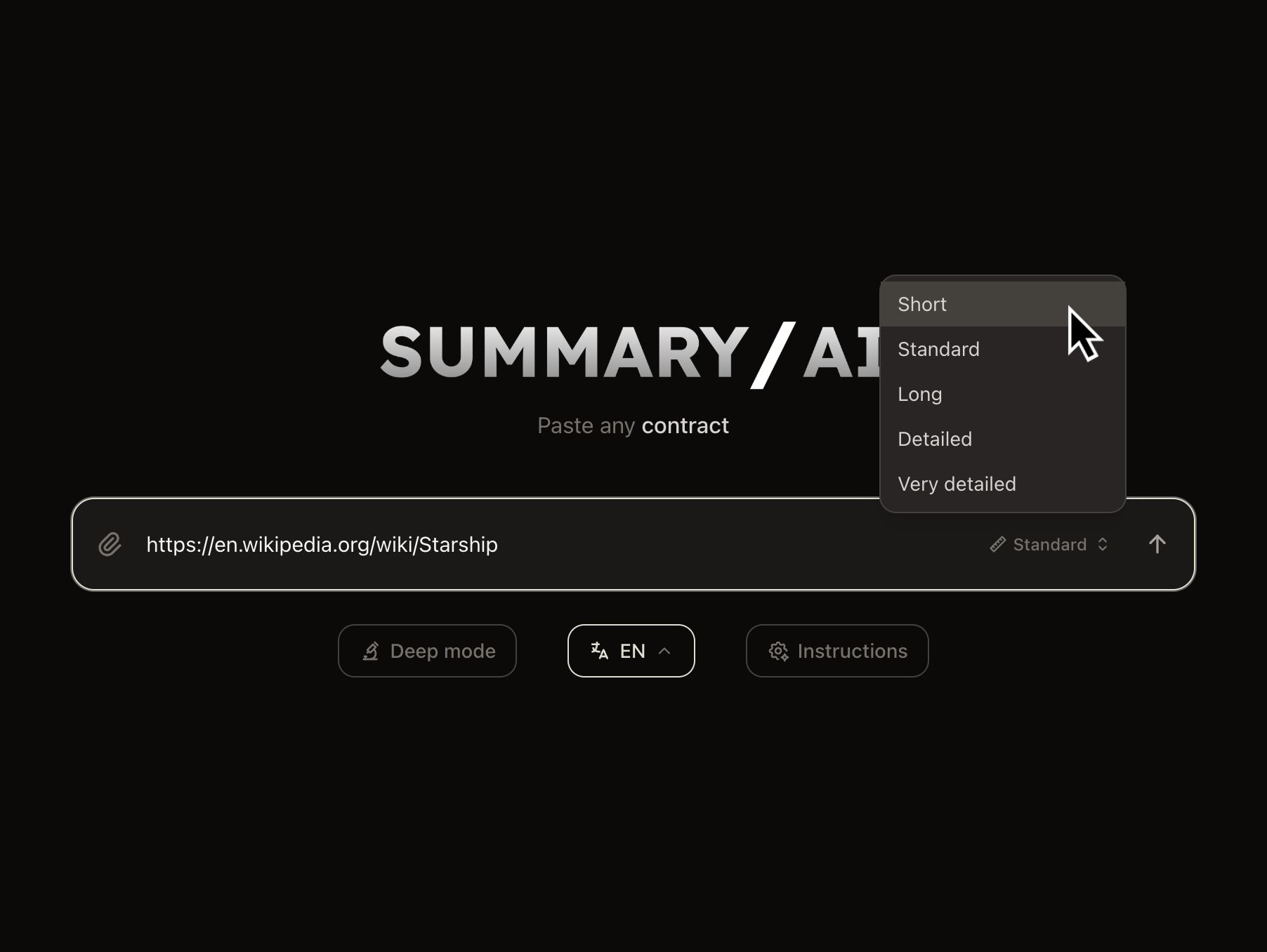 Customize your summary